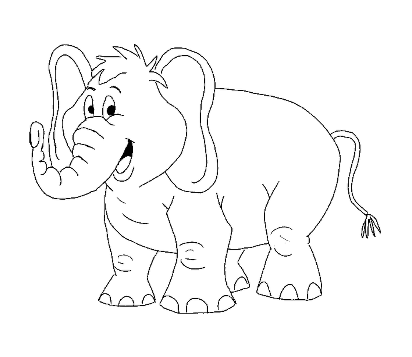 coloriage dessin d elephant a colorier