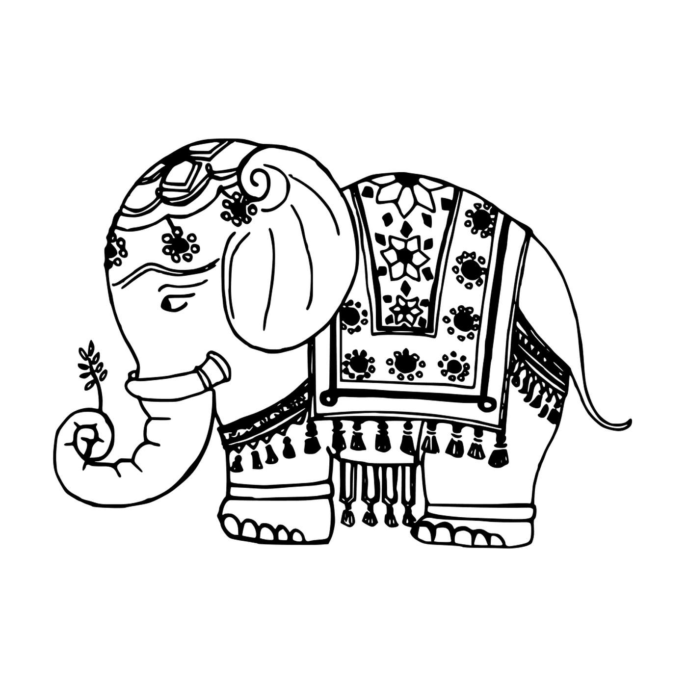 coloriage elephant bollywood