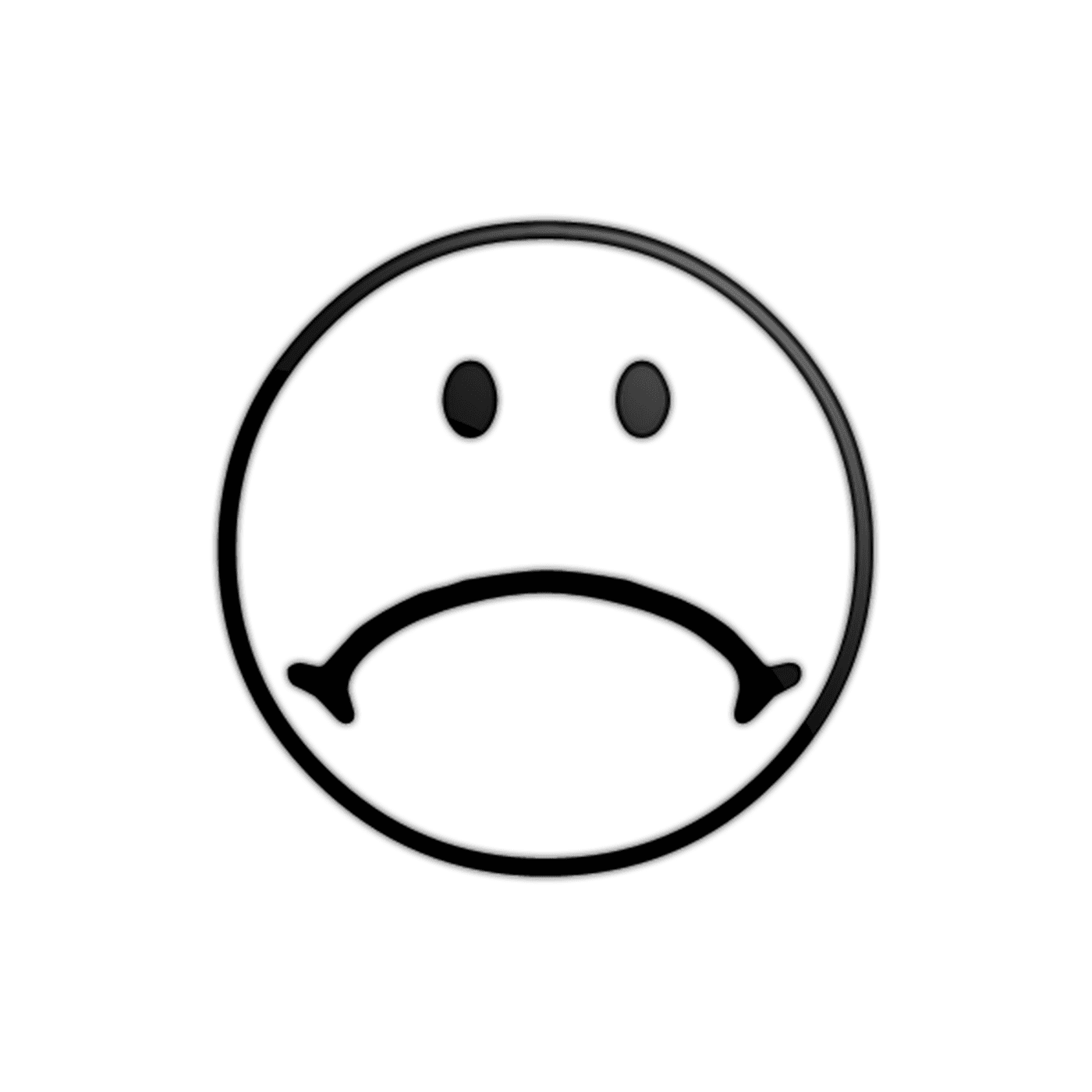 coloriage triste sourirey emoji face