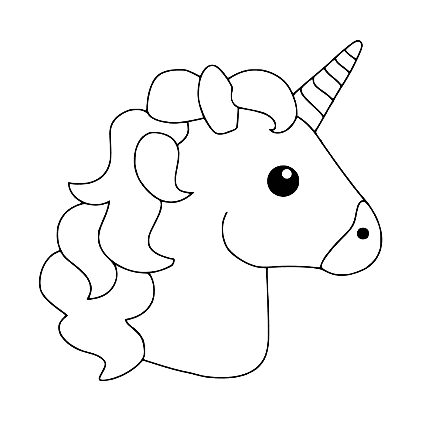 coloriage Unicorn Emoji