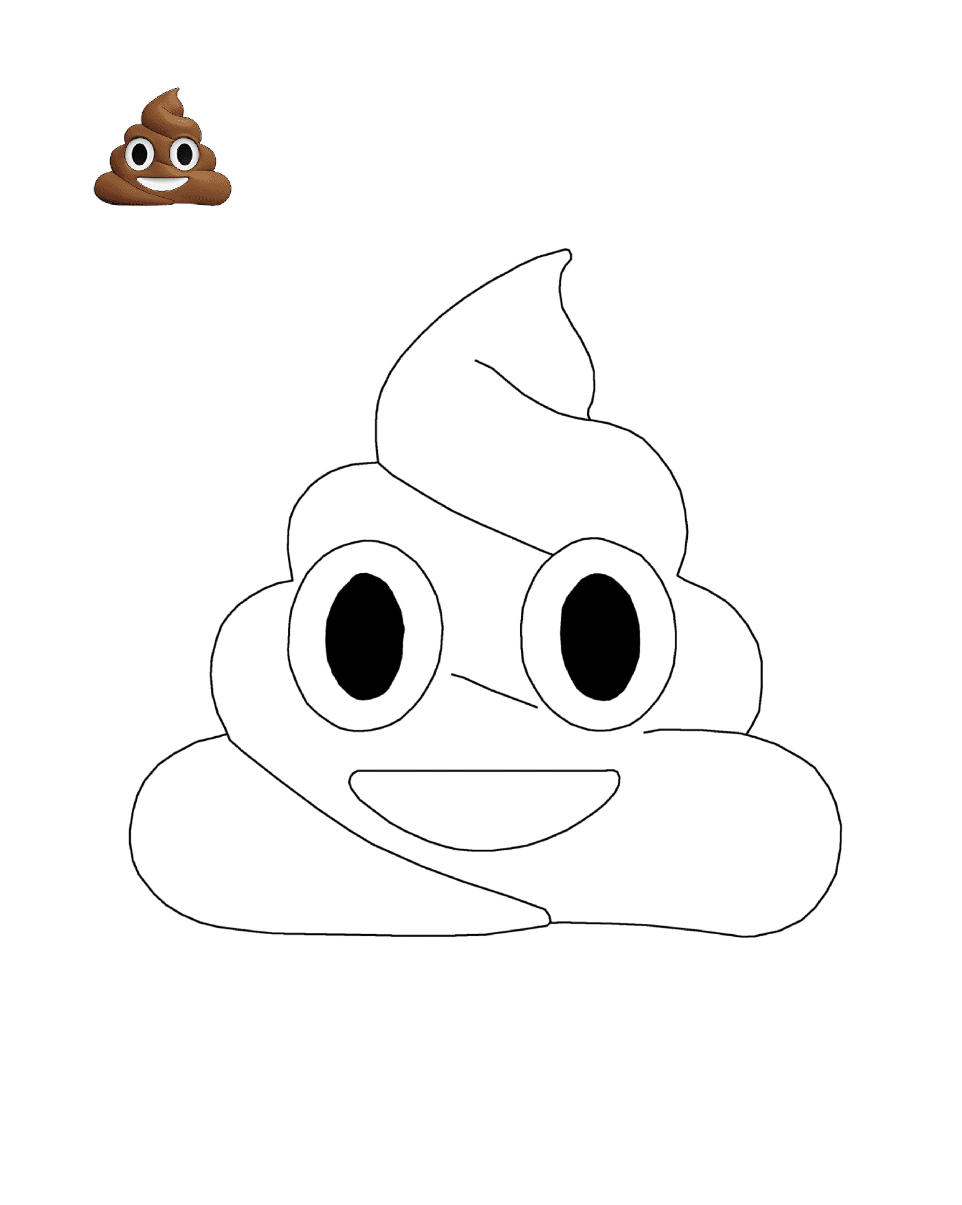 coloriage Emoji Pile of Poop