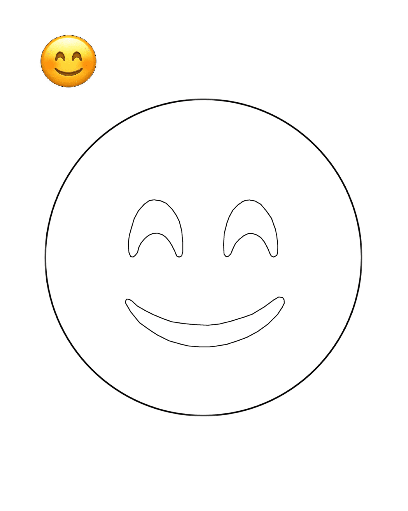 coloriage Emoji Smiley Face Smiley
