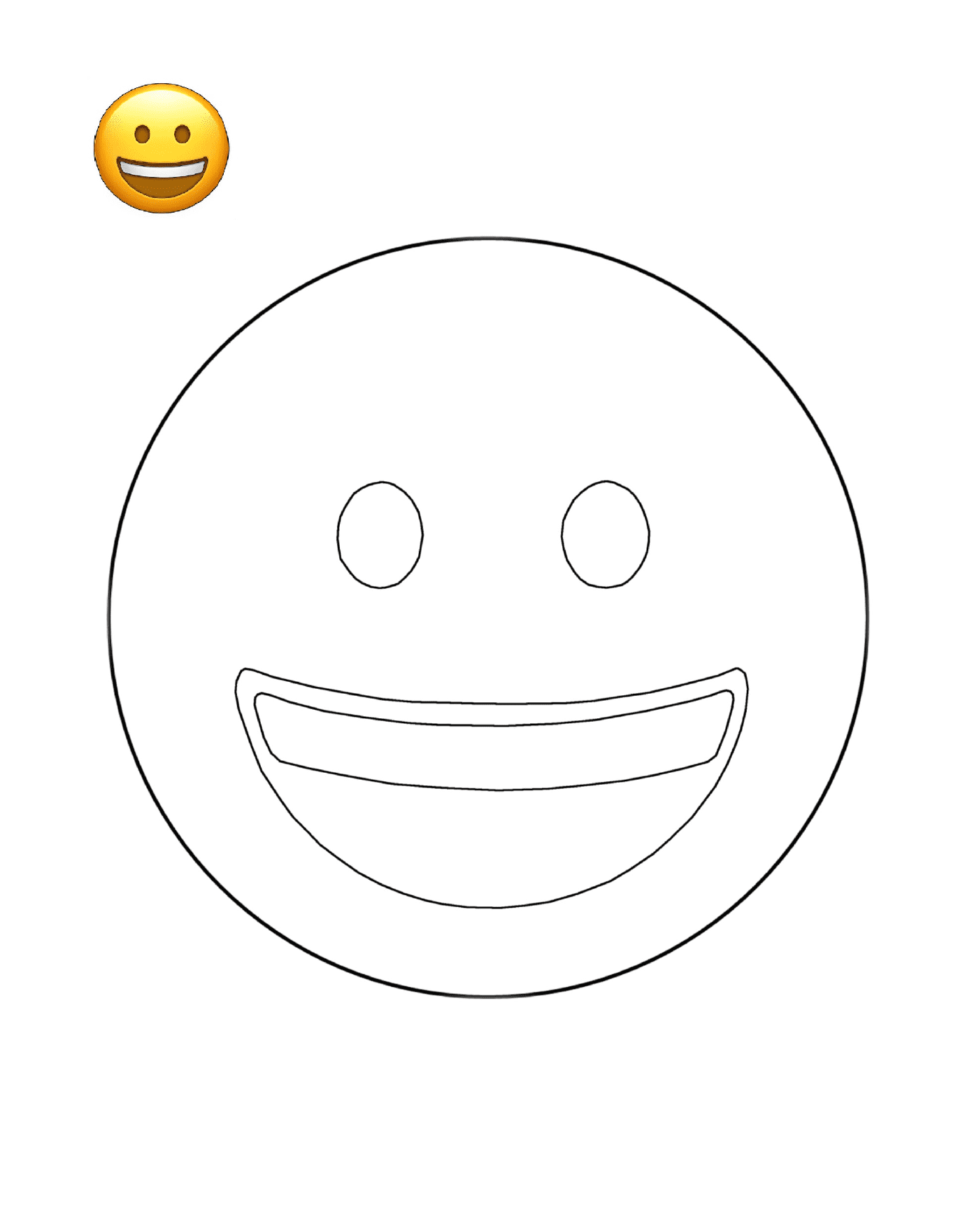 coloriage Emoji Smiling Face Smiley