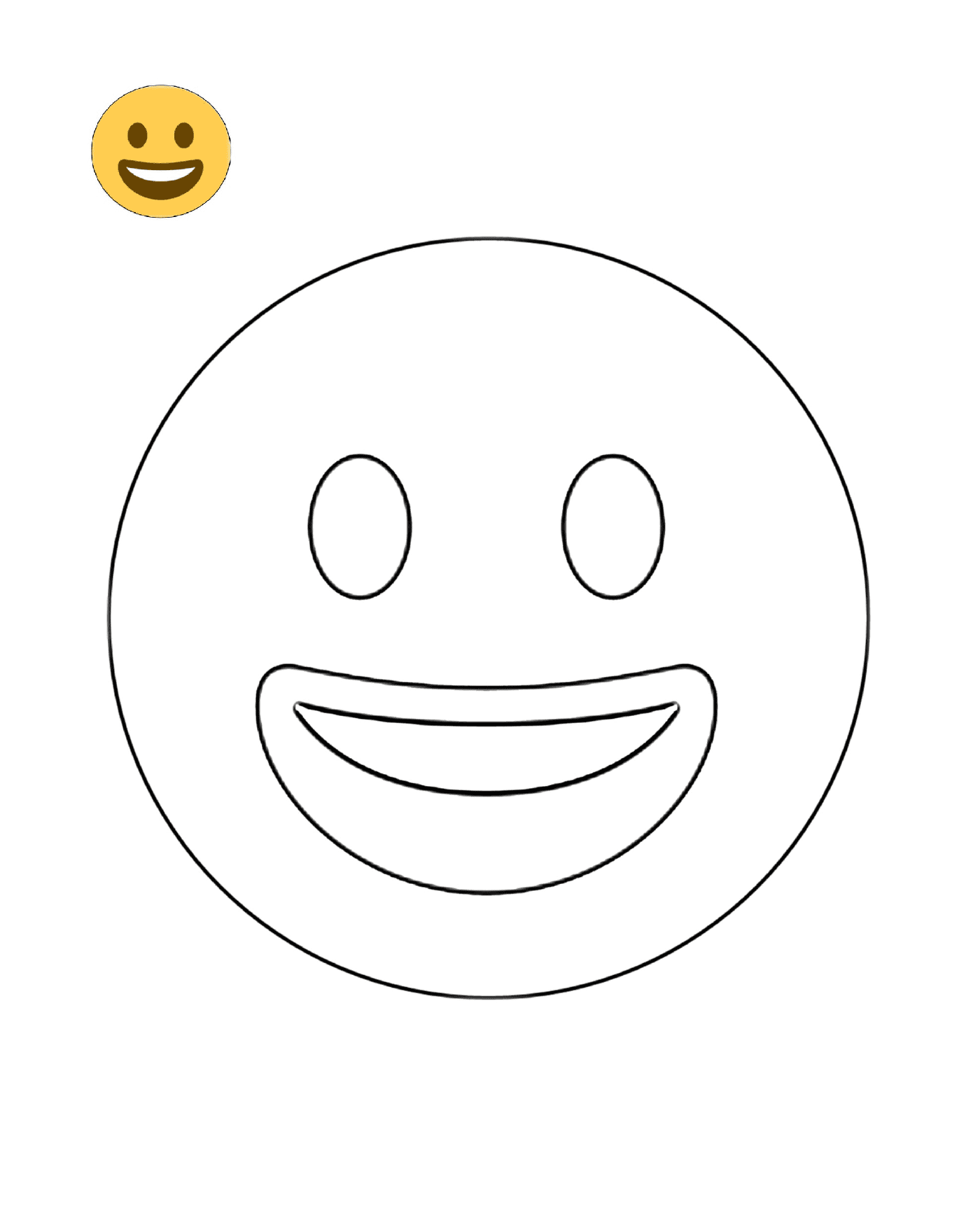 coloriage Twitter Smiling Face Emoji