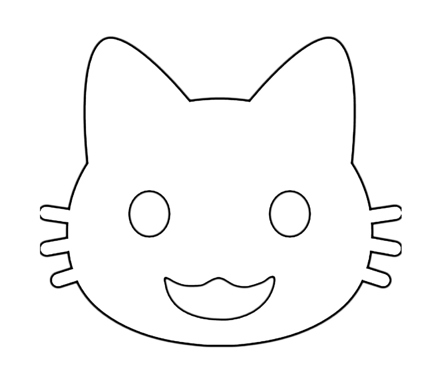 coloriage Google Emoji Smiling Cat