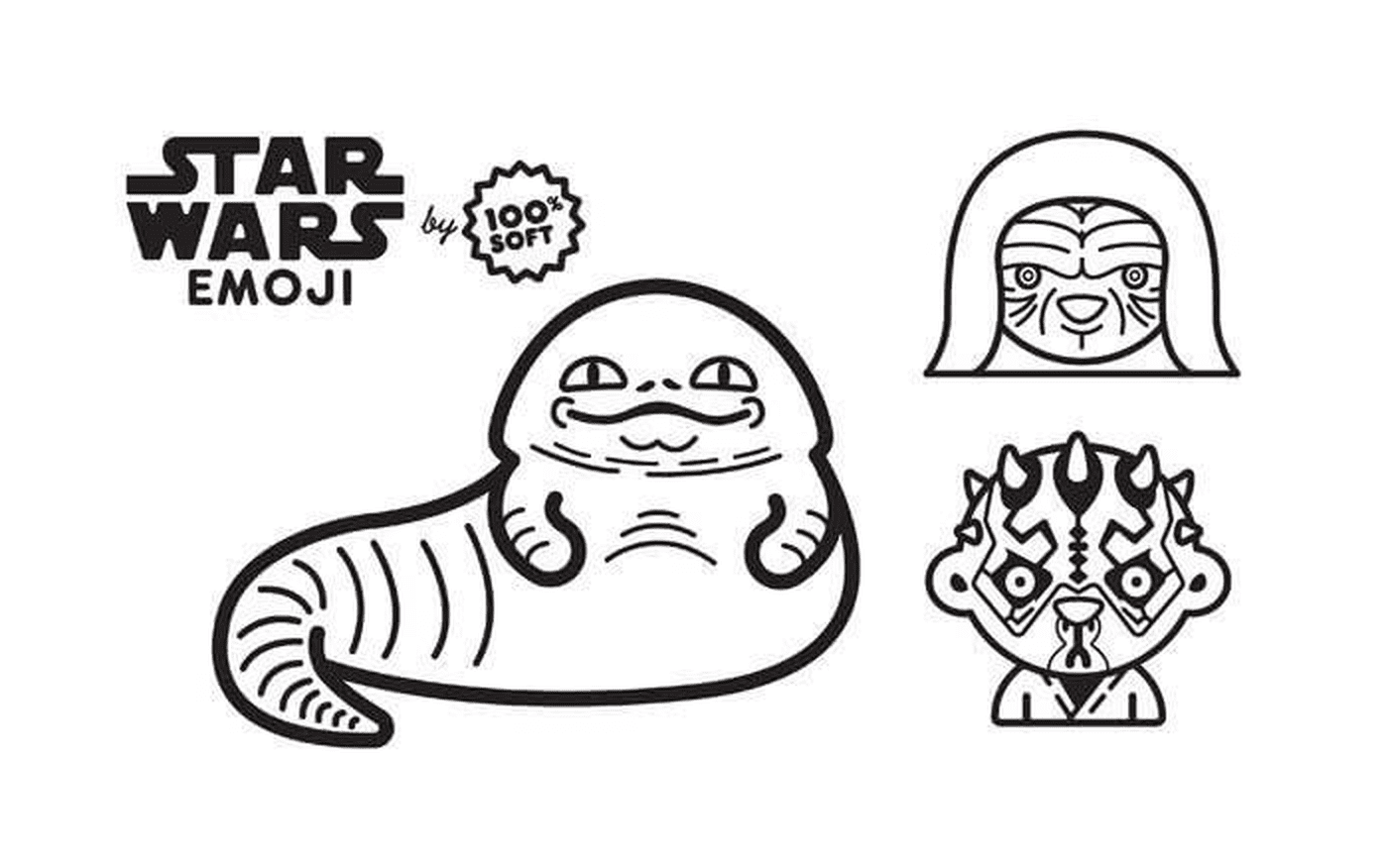 coloriage star wars emoji saga
