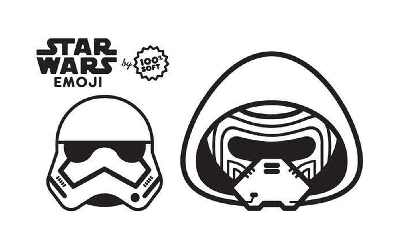 coloriage star wars emoji stormtrooper
