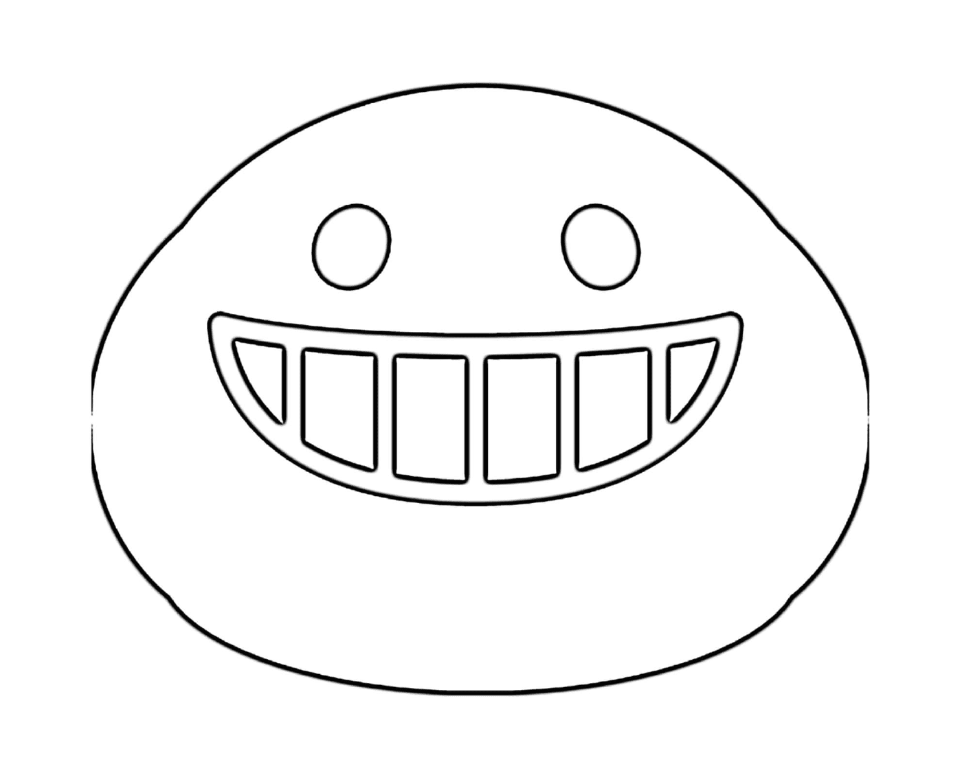 coloriage Google Emoji Smiling Teeth