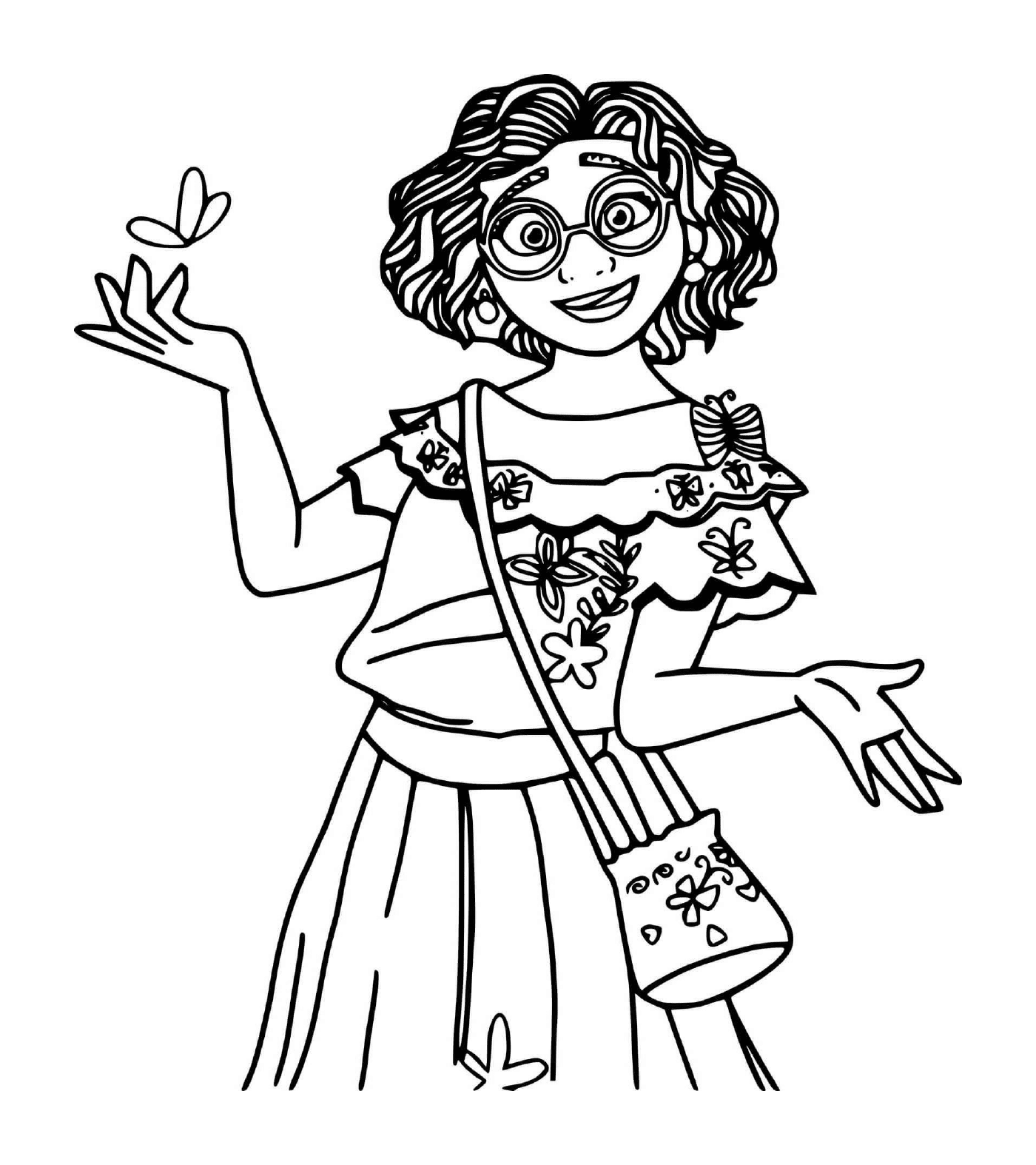 coloriage Mirabel Carrying a Bag