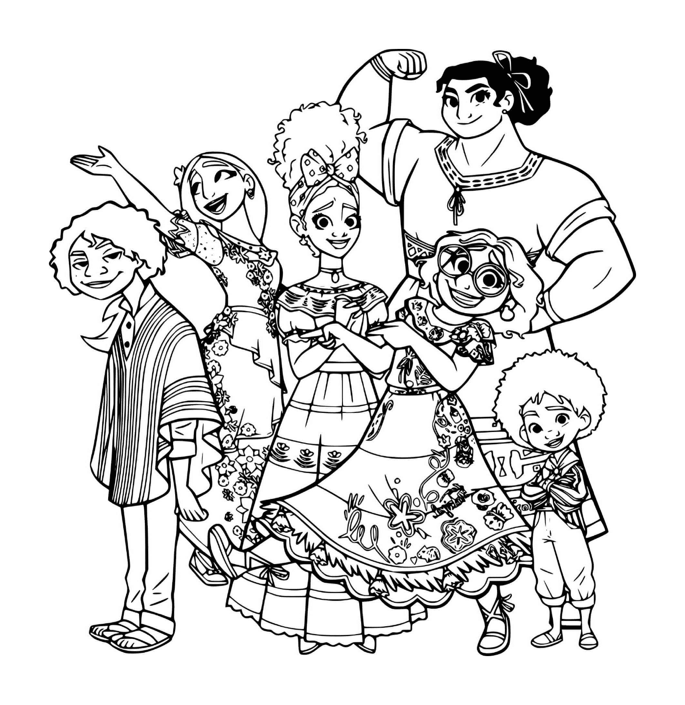 coloriage Madrigal Family