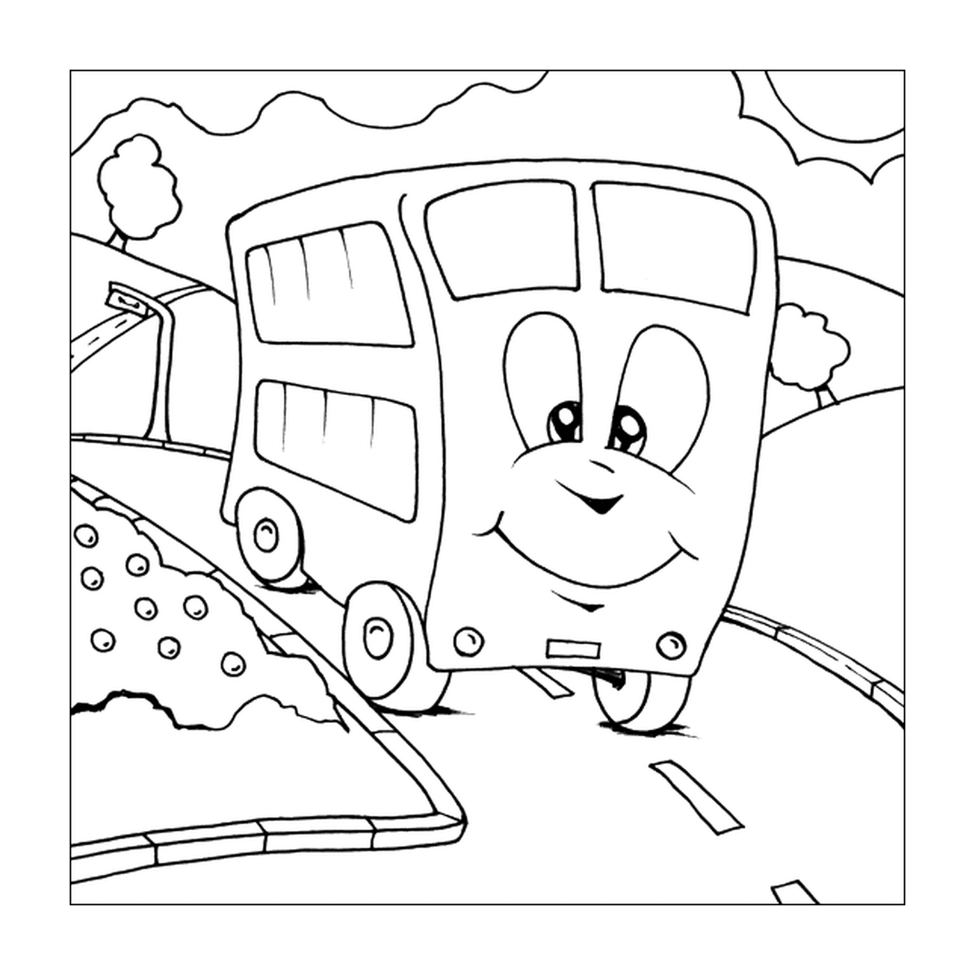 coloriage dessin bus enfant 27