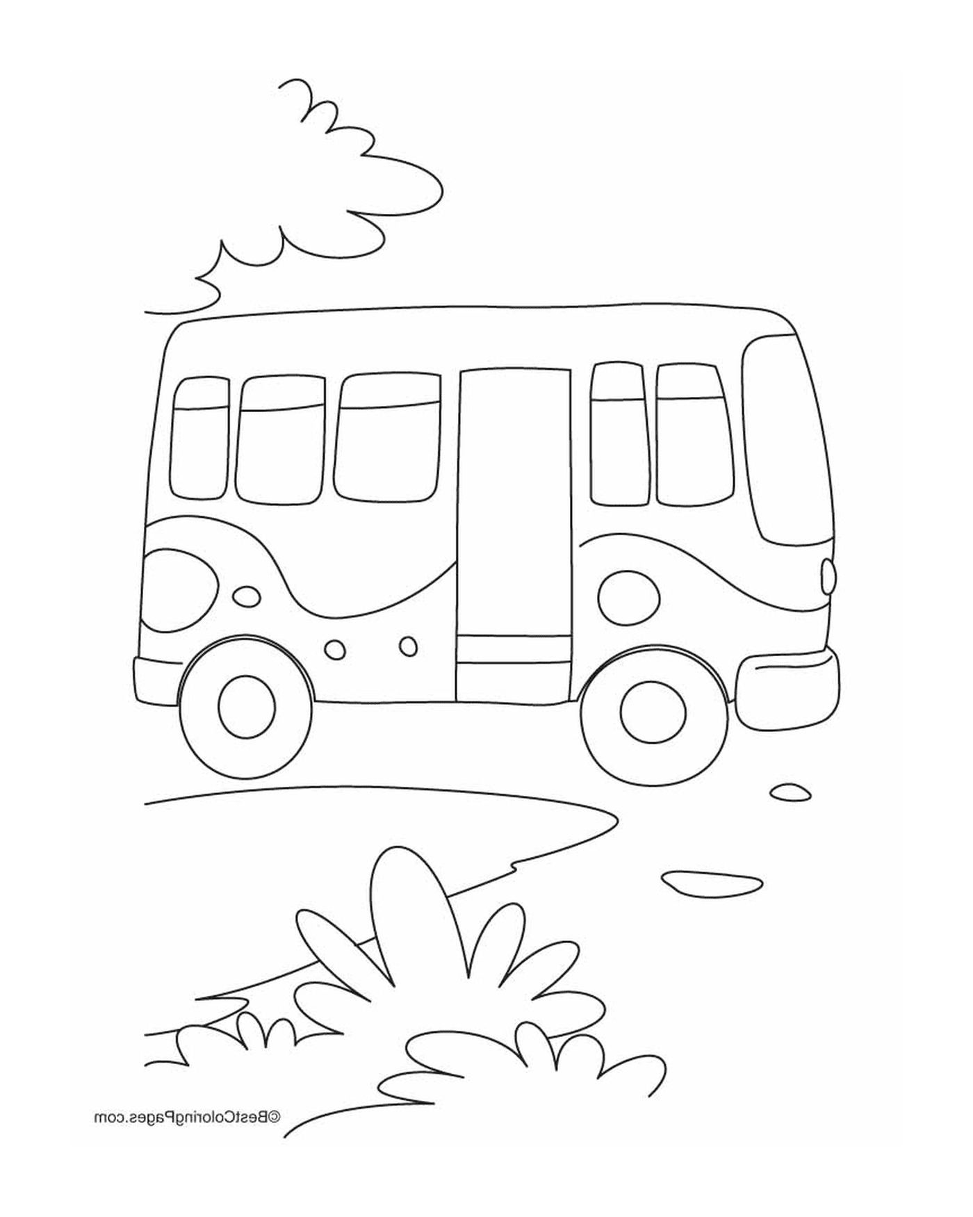 coloriage dessin bus enfant 22