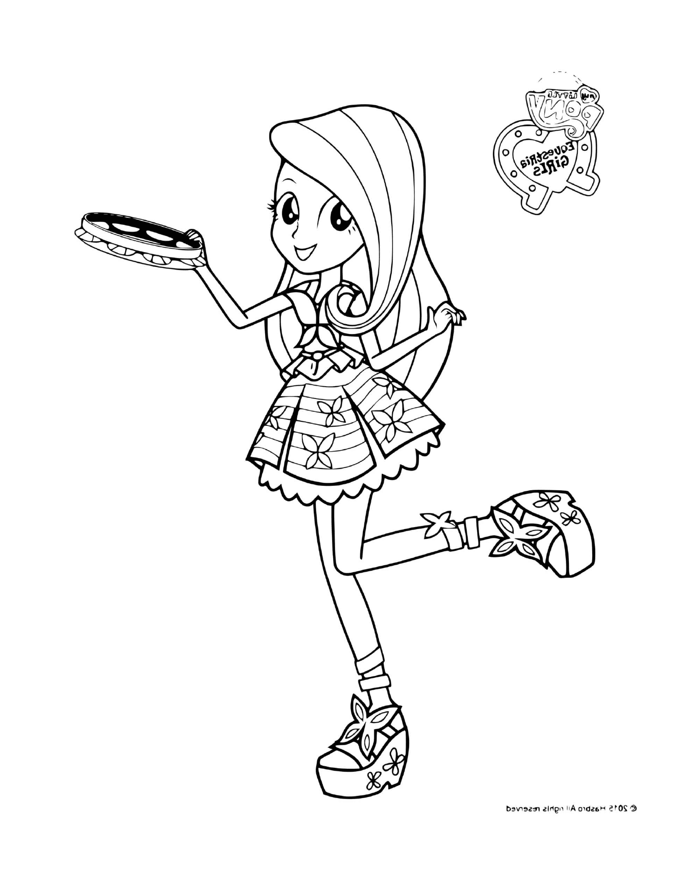 coloriage My Little Pony Equestria Girls Fluttershy Princess