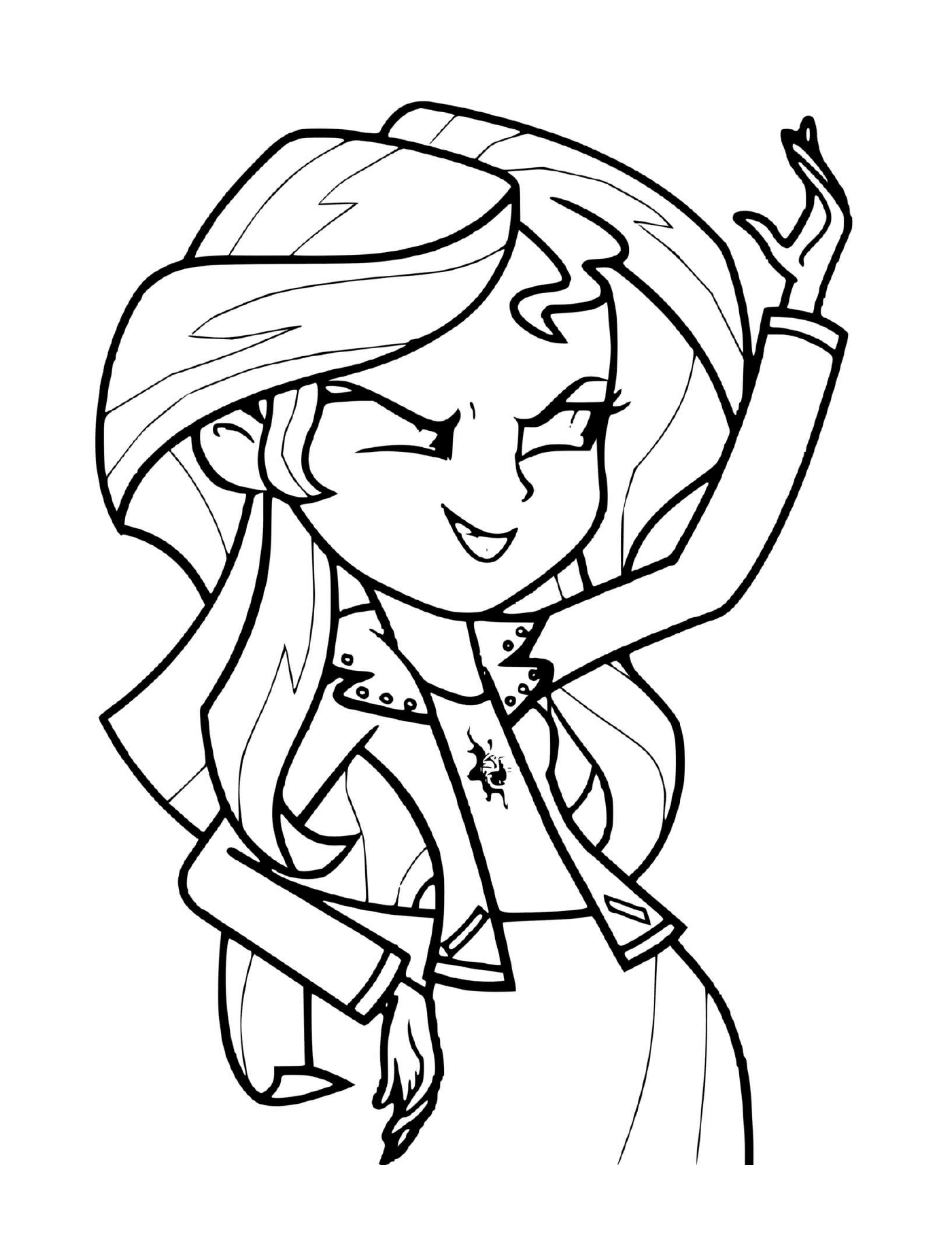coloriage Sunset Shimmer My Little Pony Girl