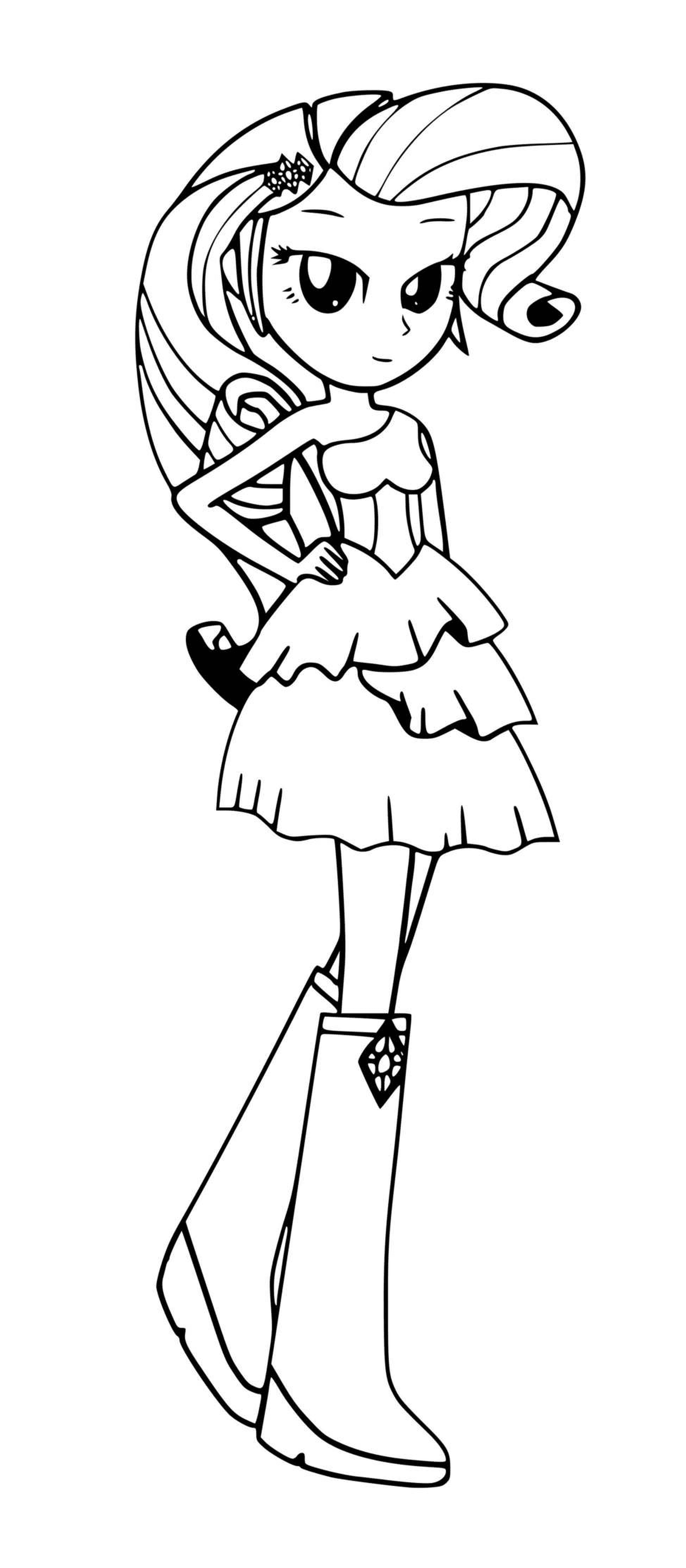 coloriage My Little Pony Equestria Girls Rarity