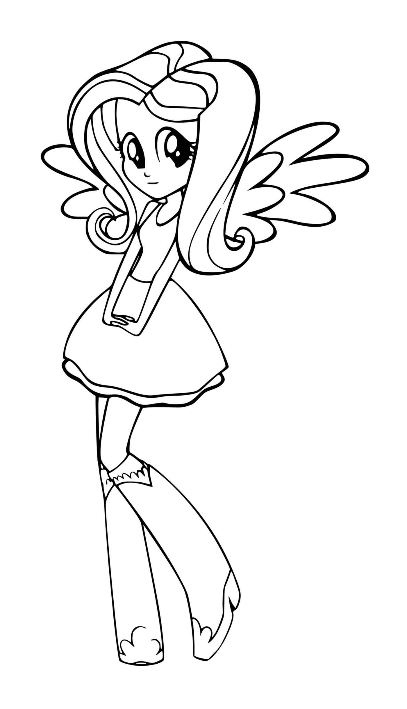 coloriage Equestria Girls Fluttershy