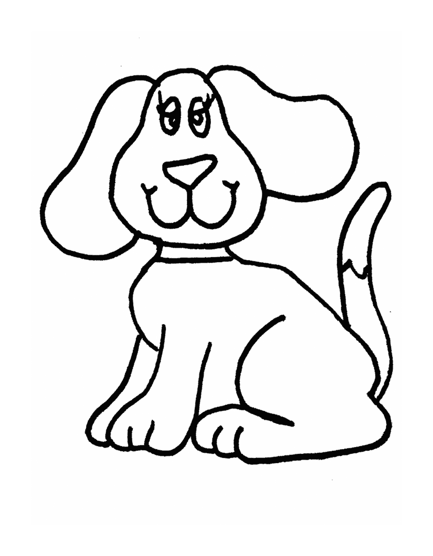 coloriage chien facile maternelle