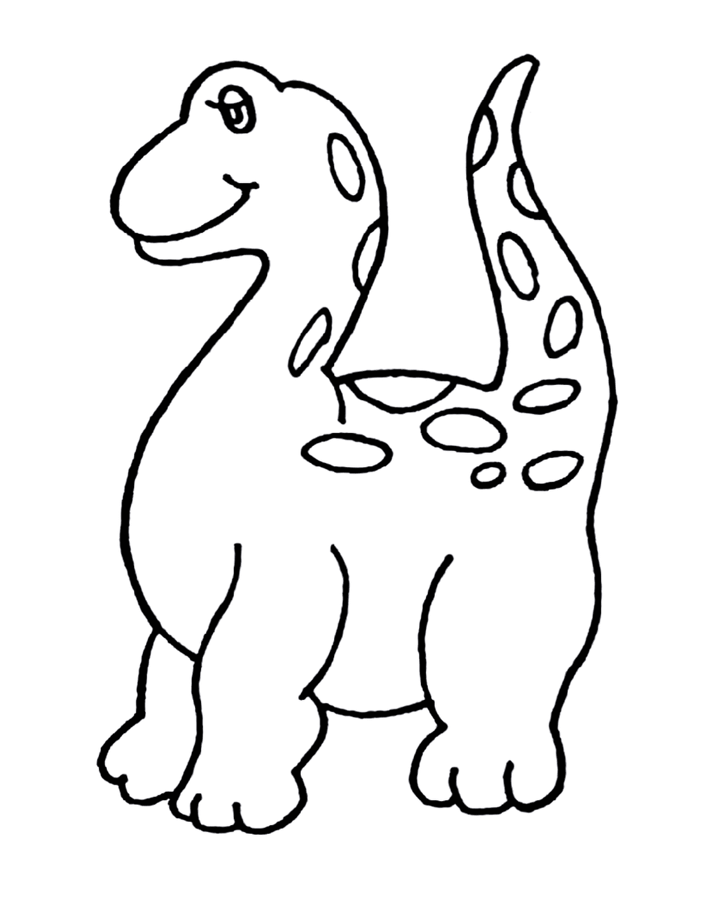 coloriage dinosaure facile 5