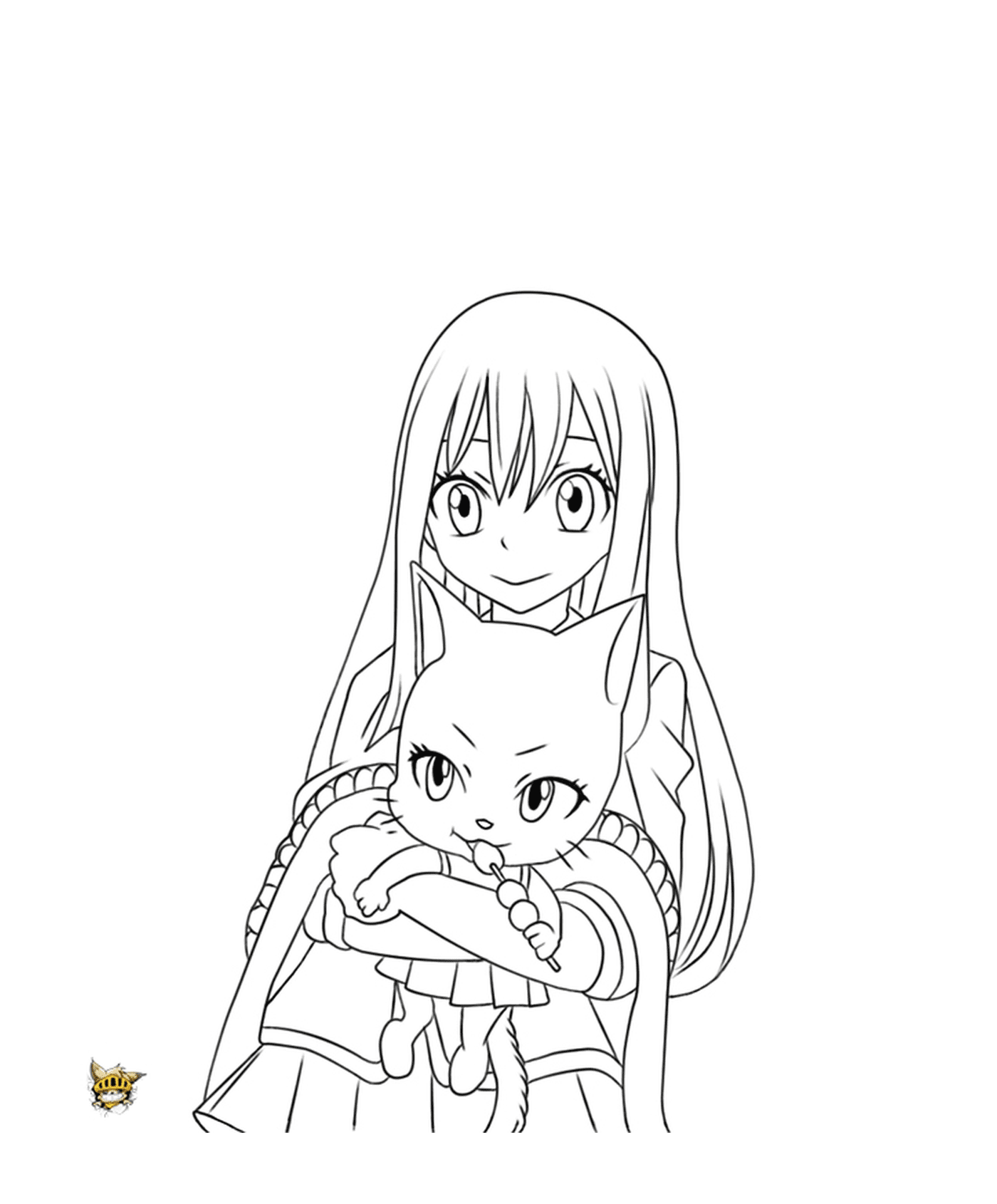 coloriage wendy et charles fairy tail manga