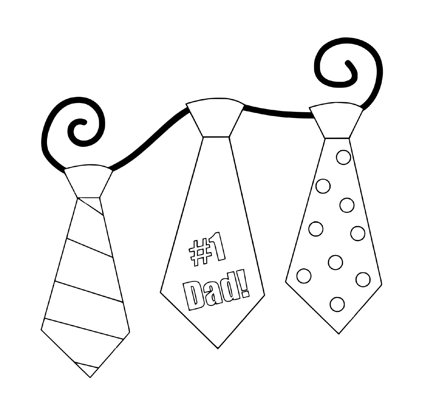 coloriage cravattes fete des peres