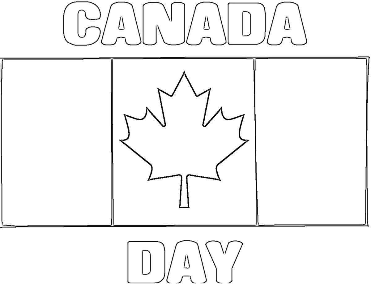 coloriage Canada flag fete du canada