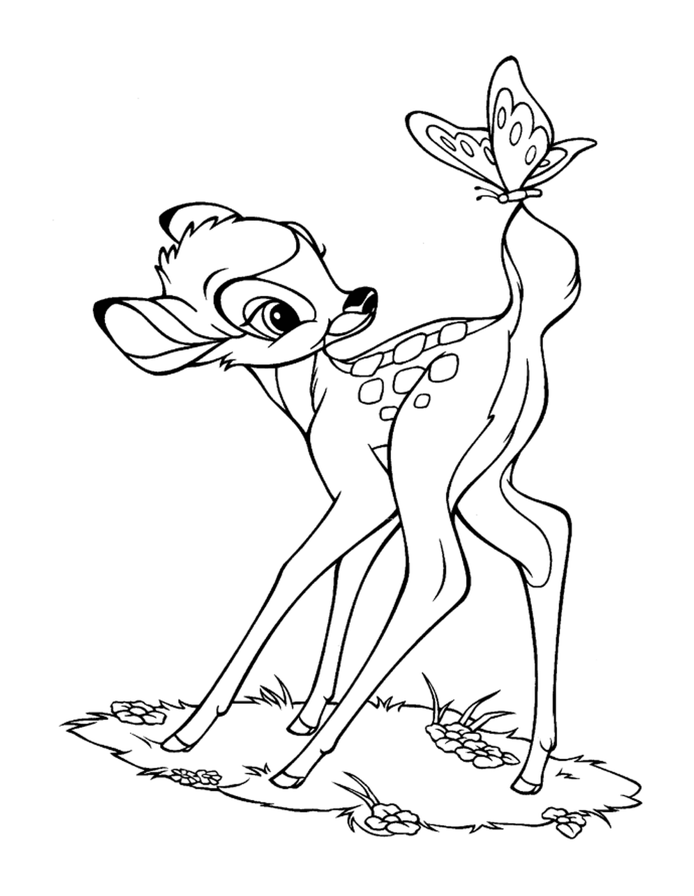 coloriage bambi disney animaux