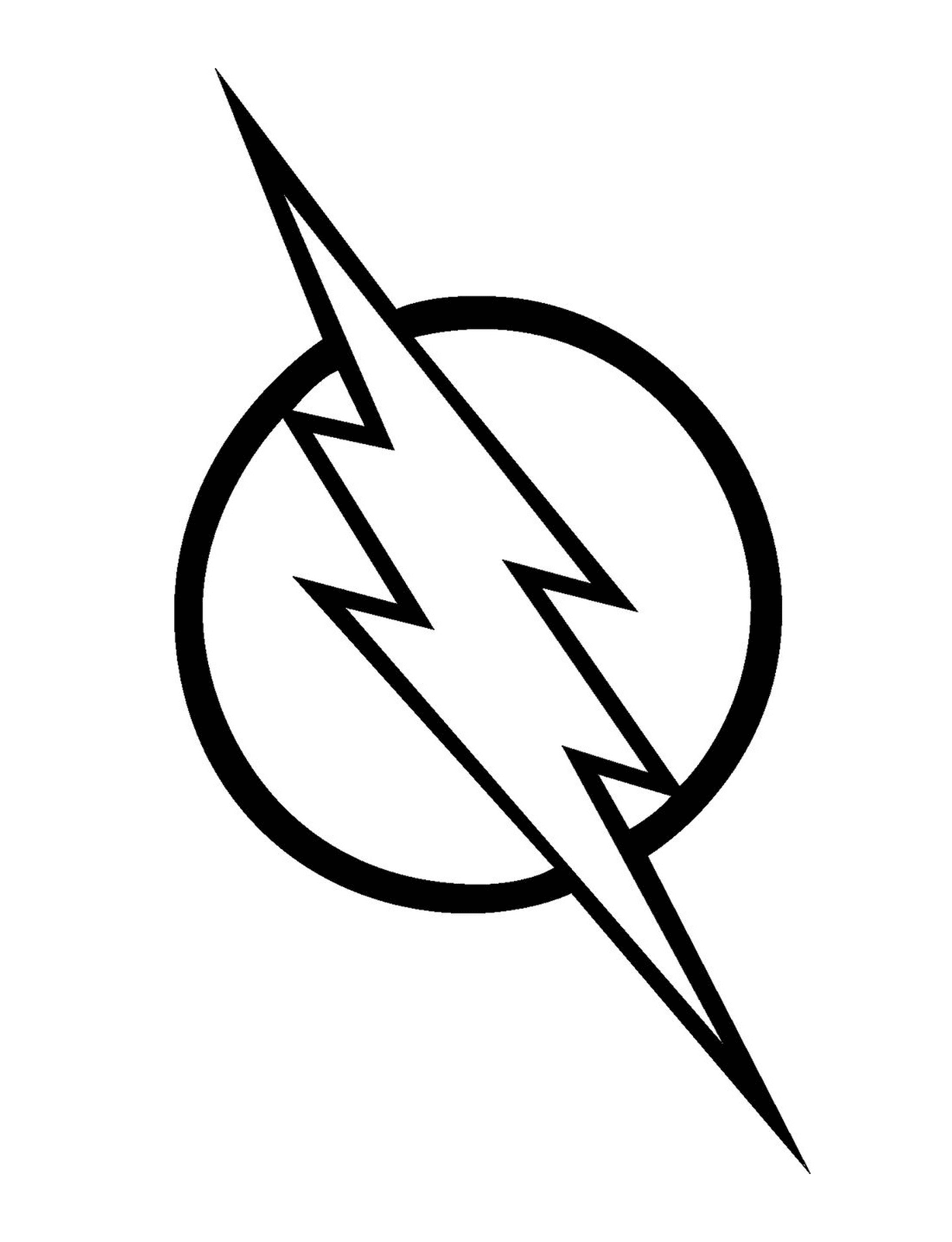 coloriage flash super heros logo