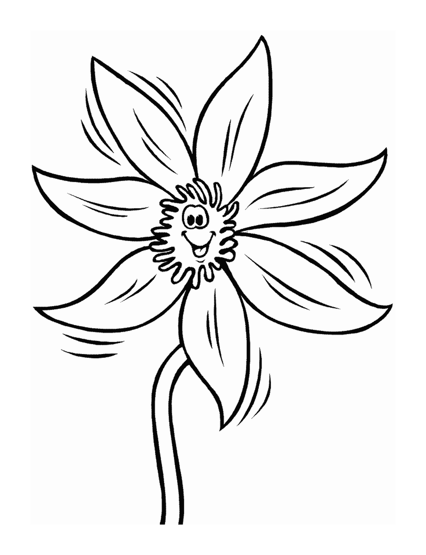 coloriage fleur personnage 2