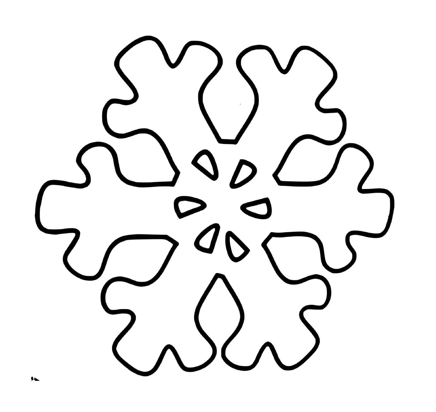 coloriage flocon de neige cristaux