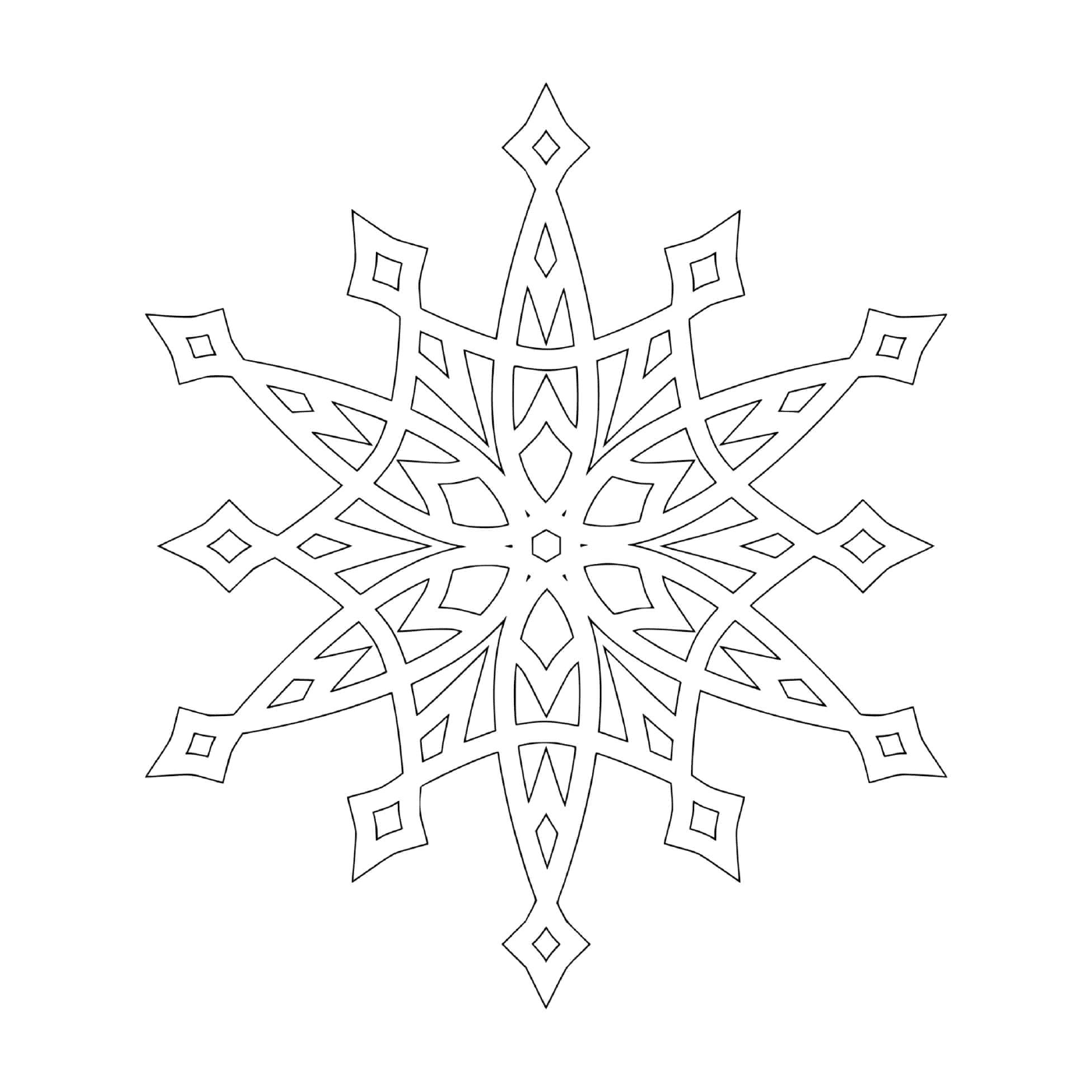 coloriage flocon snowflake