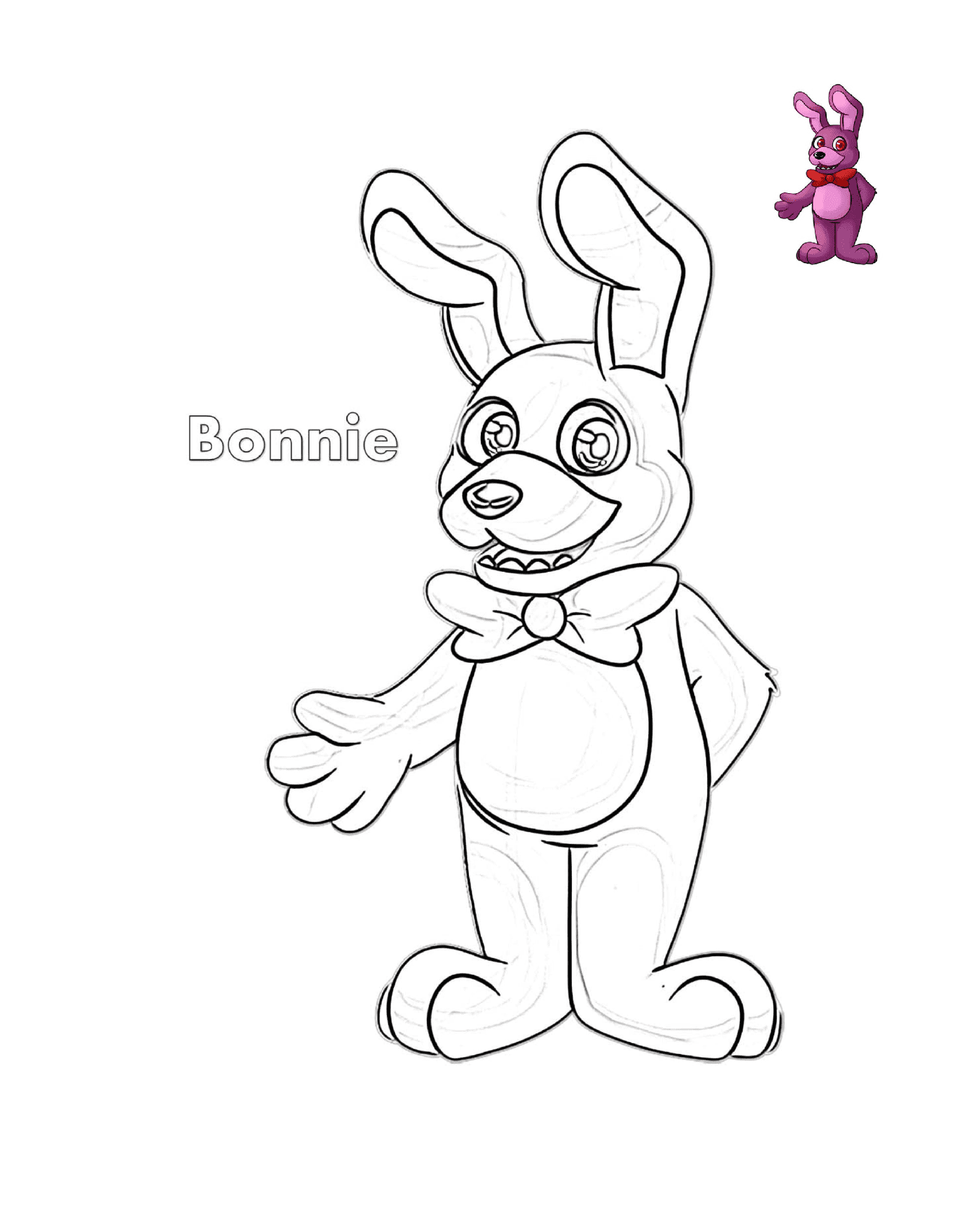 coloriage Bonnie from FNAF