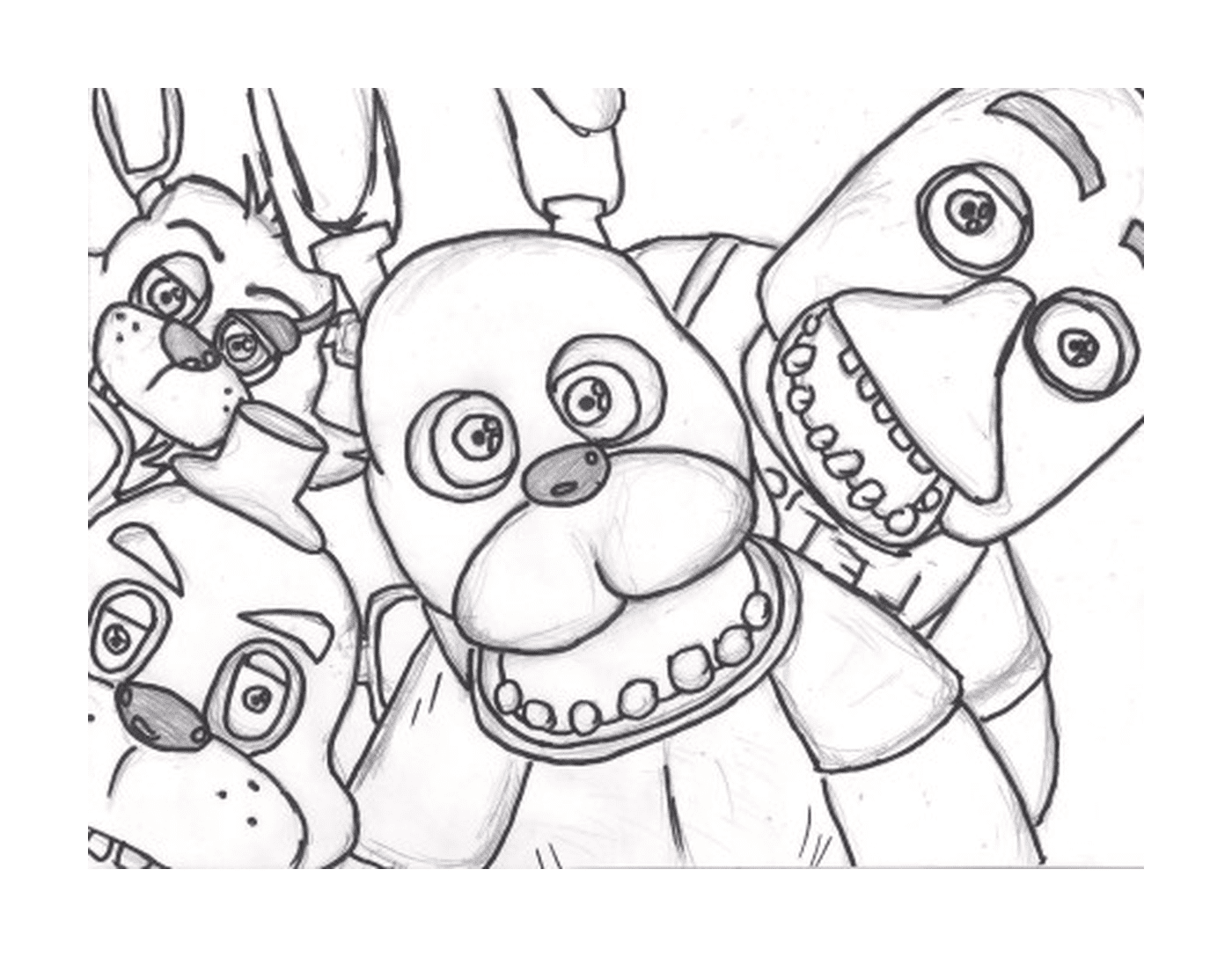 coloriage family five nights at freddys fnaf 2 coloring pages