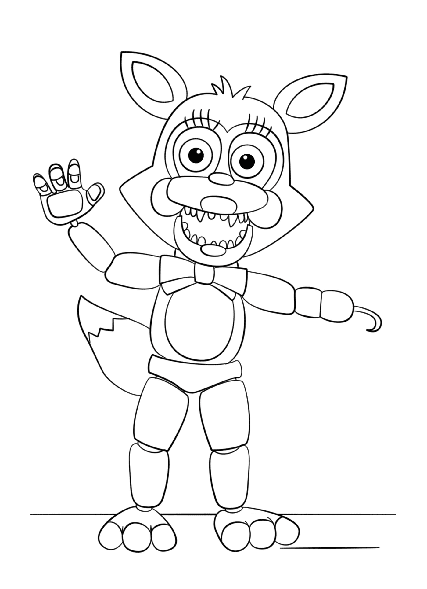 coloriage mangle from five nights at freddys