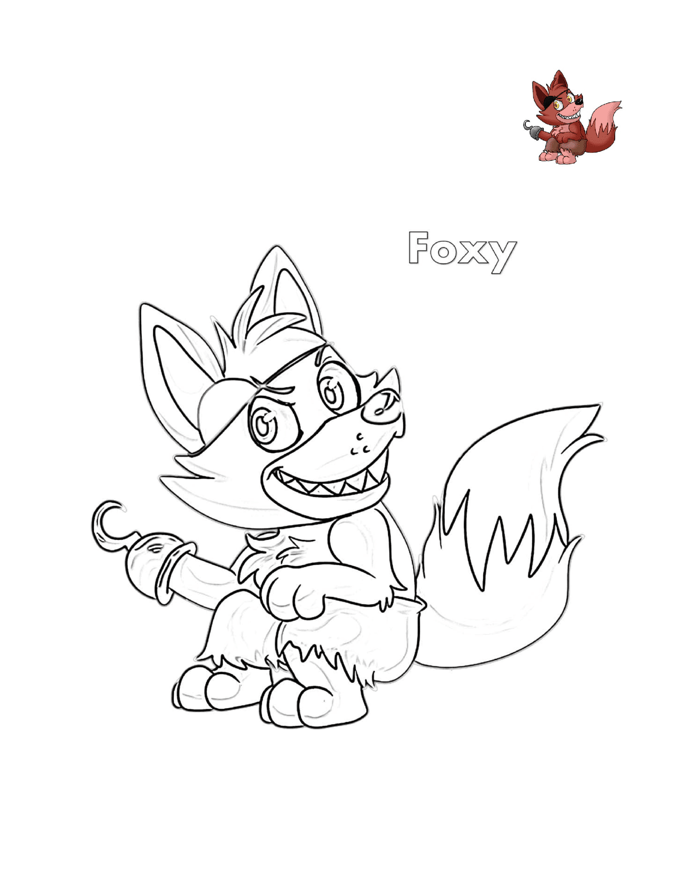 coloriage Cute Foxy FNAF