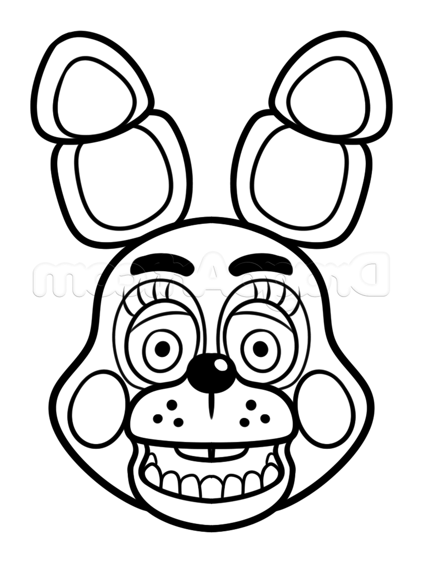 coloriage mangle golden freddy face fnaf coloring pages