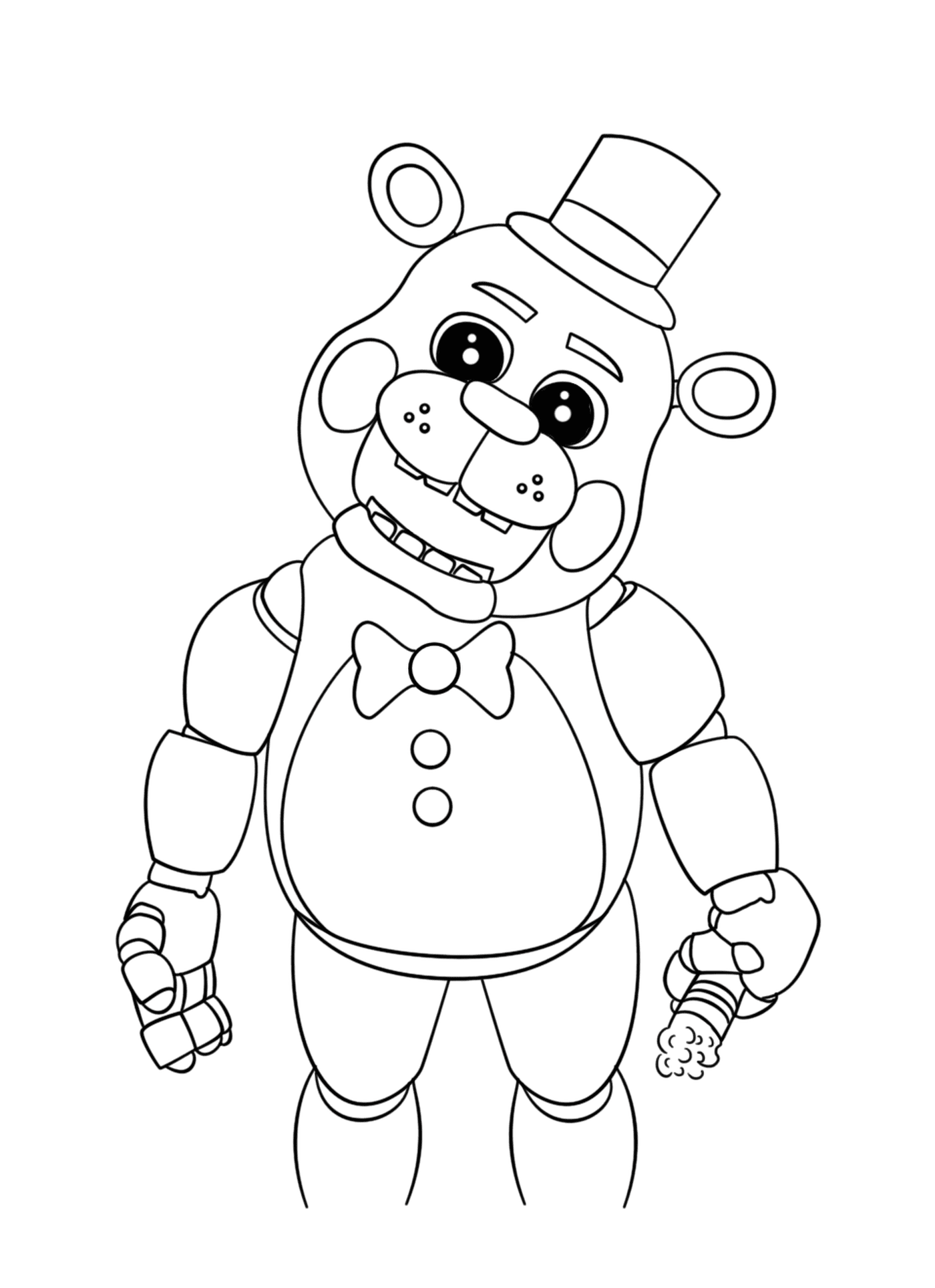 coloriage cute five nights at freddys 2018