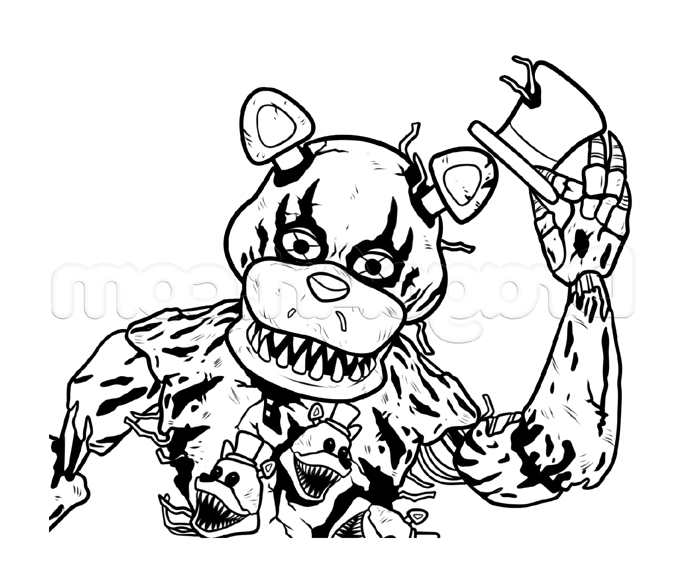 coloriage draw nightmare freddy fazbear five nights at freddys fnaf coloring pages