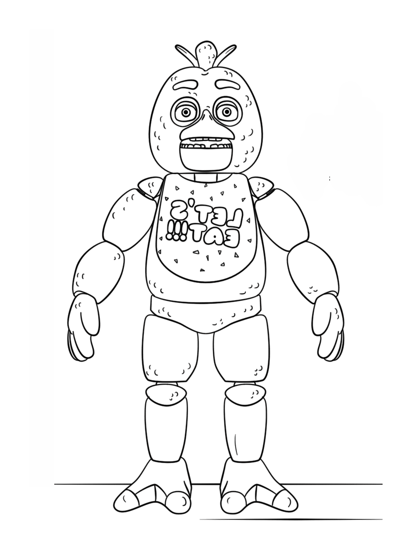 coloriage fnaf toy chica lets eat