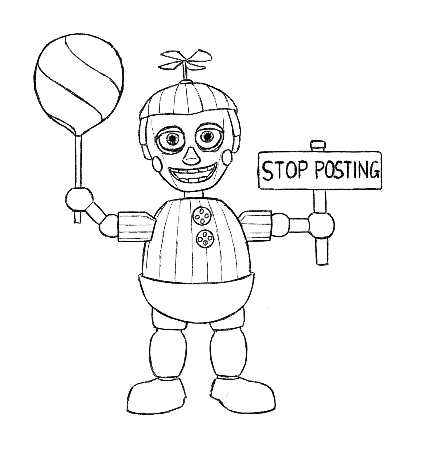coloriage balloon boy phantom five nights at freddys fnaf coloring pages