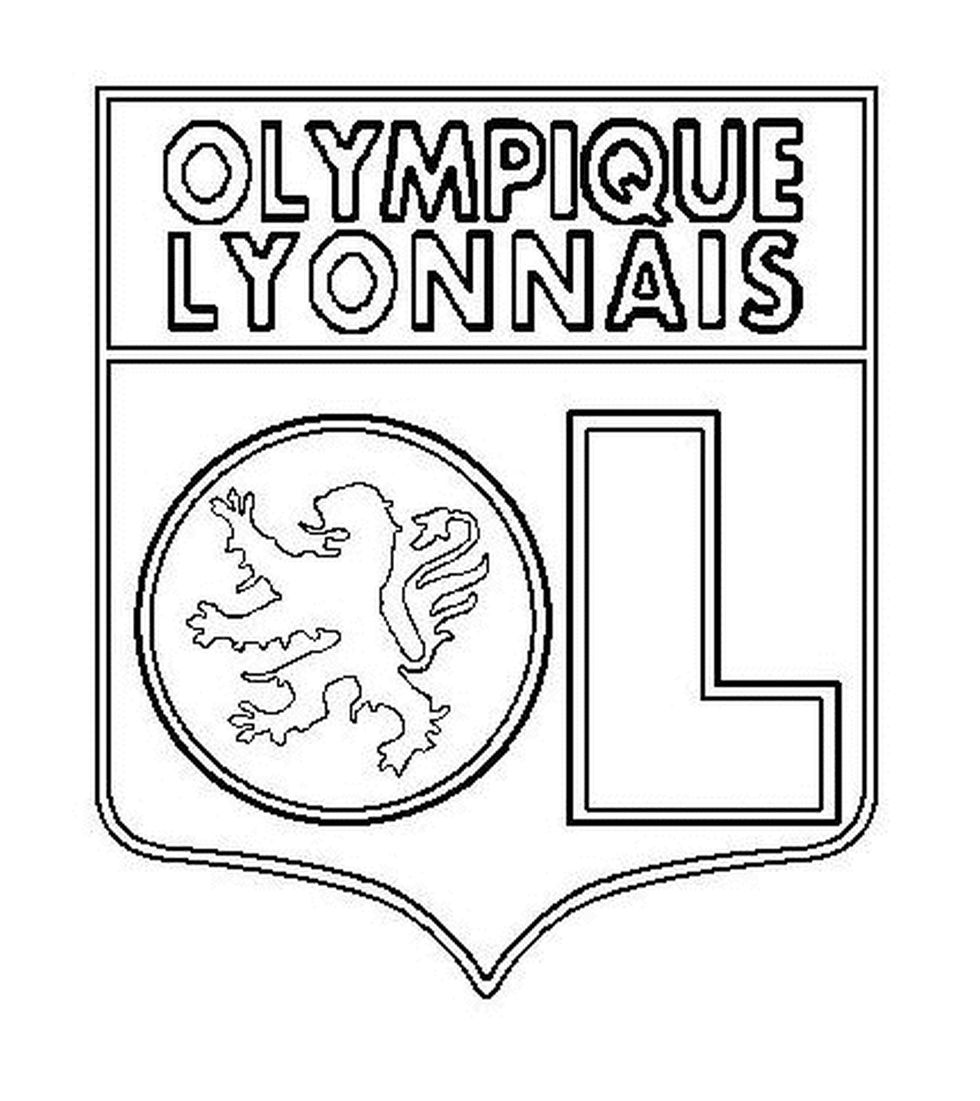 coloriage foot logo Olympique Lyonnais
