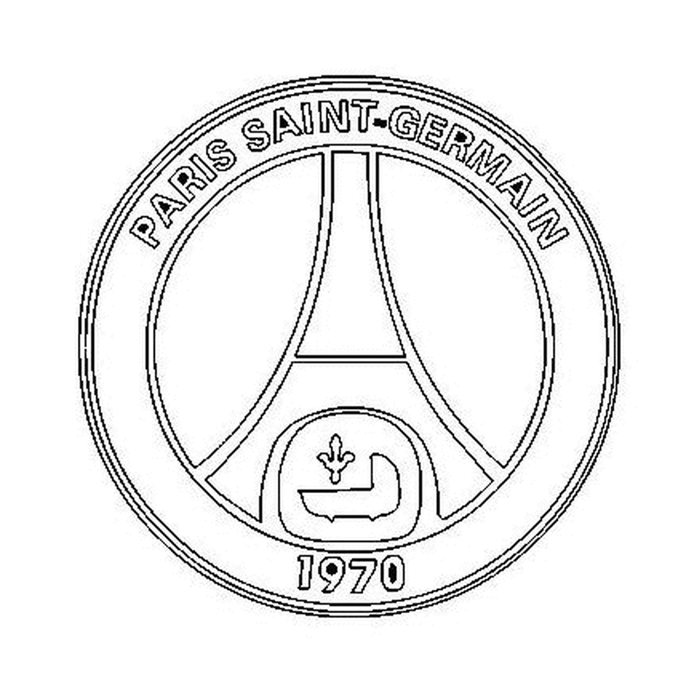 coloriage foot logo Paris Saint Germain
