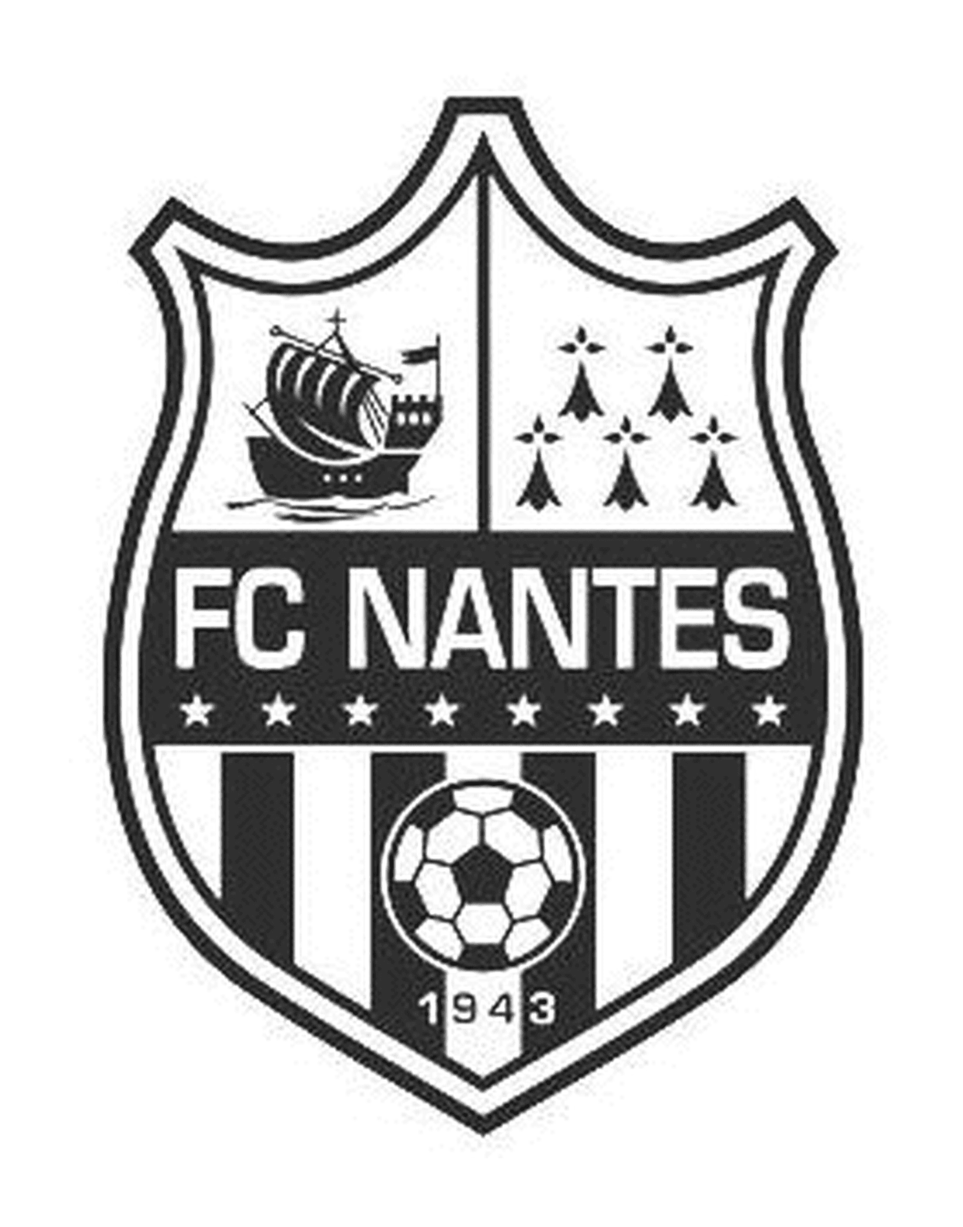 coloriage foot logo Nantes