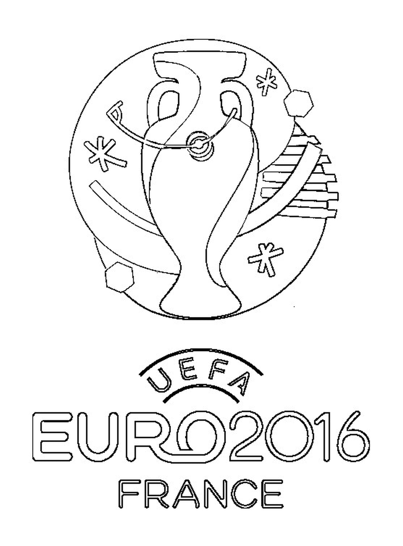 coloriage logo euro 2016 france football foot