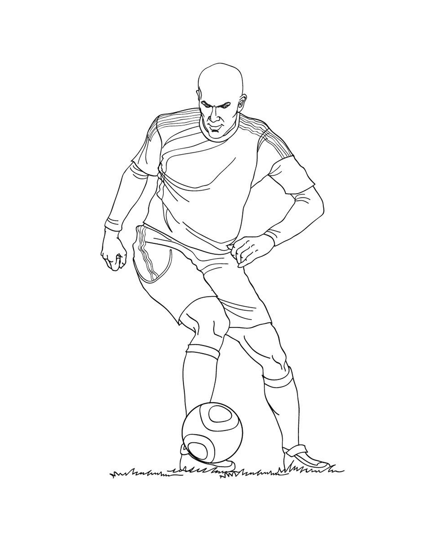 coloriage zinedine zidane joueur de foot France