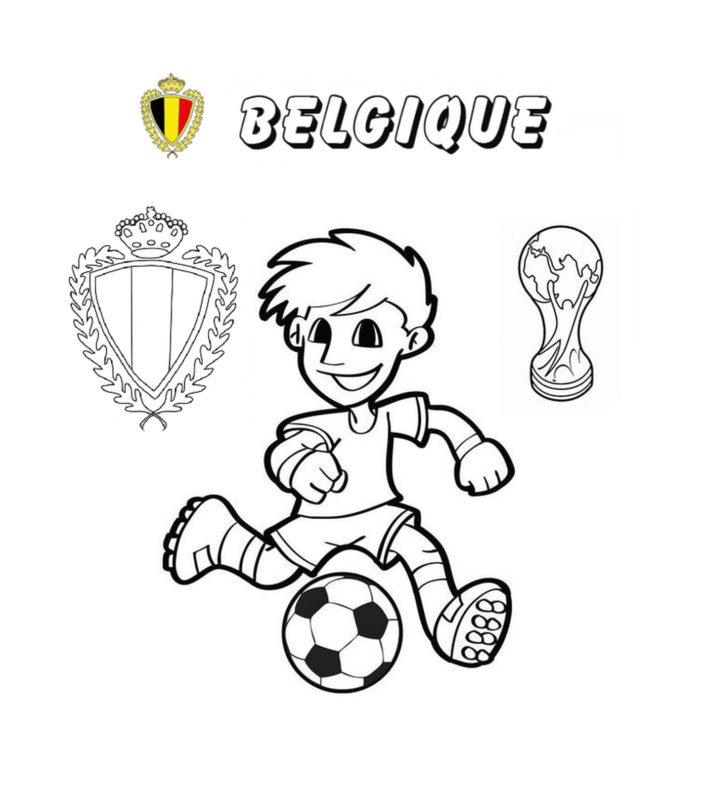 coloriage belgique football coupe du monde 2018
