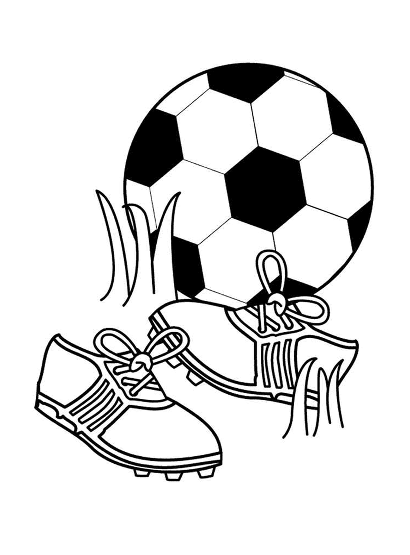 coloriage ballon de soccer foot