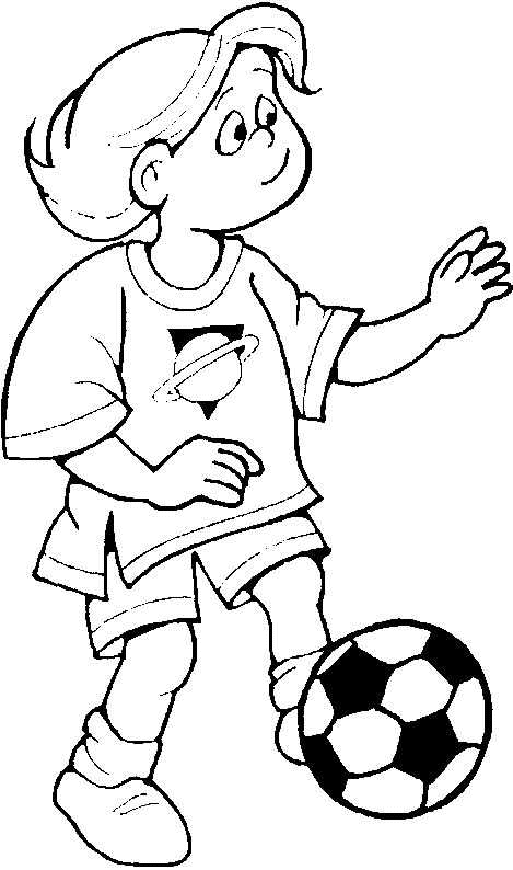 coloriage une fille joue foot