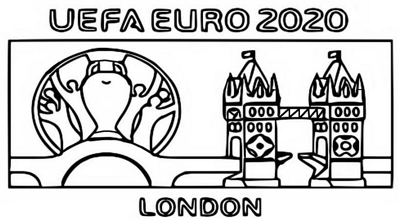 coloriage euro 2020 2021 logo londres