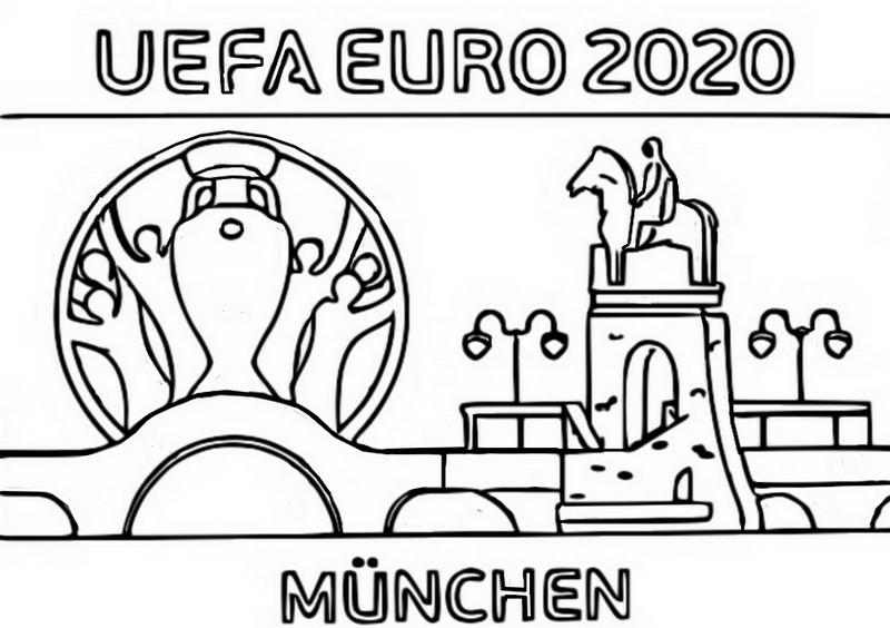 coloriage euro 2020 2021 logo munich