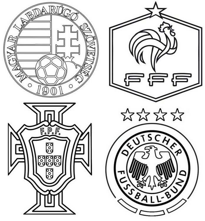 coloriage euro 2020 2021 groupe f hongrie portugal france allemagne